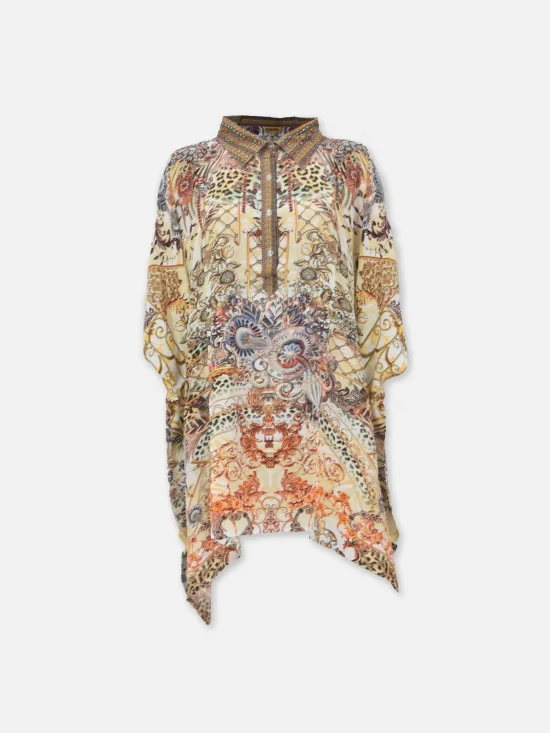 PONCHO ESTAMPADO CREPÉ