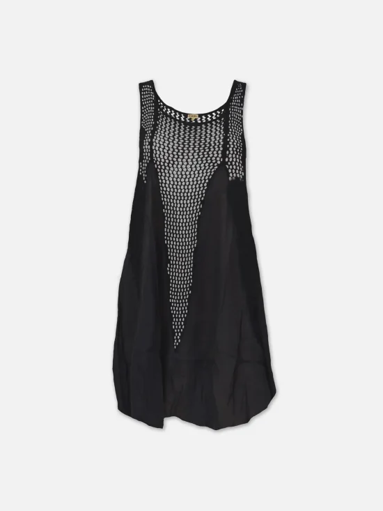 VESTIDO DE PLAYA CON TEJIDO