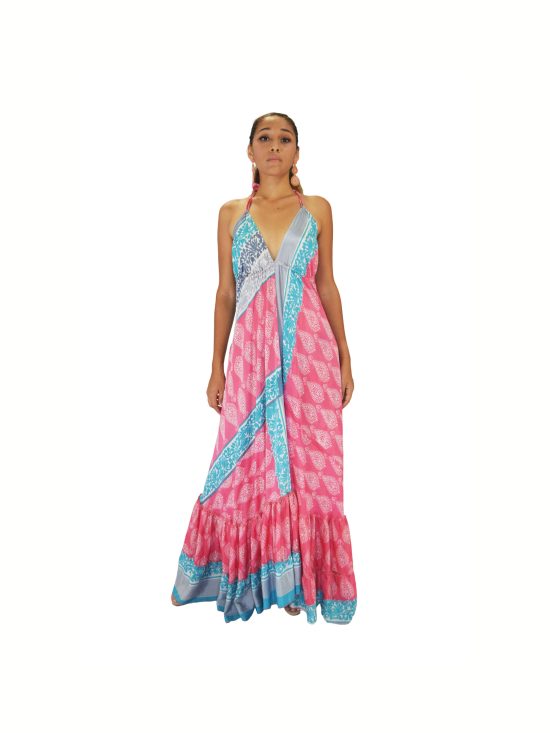 VESTIDO DAMA LARGO UNITALLA MULTICOLOR